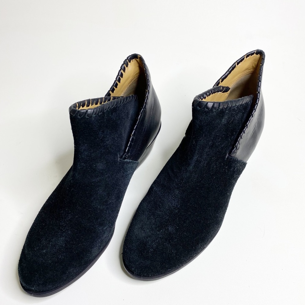 Jack Roger Sadie Black Suede Leather Booties